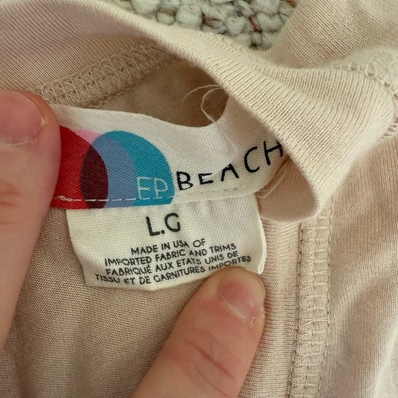 Elegant Cream Sleeveless two pieces set, Free People, Large - Picture 3 of 3